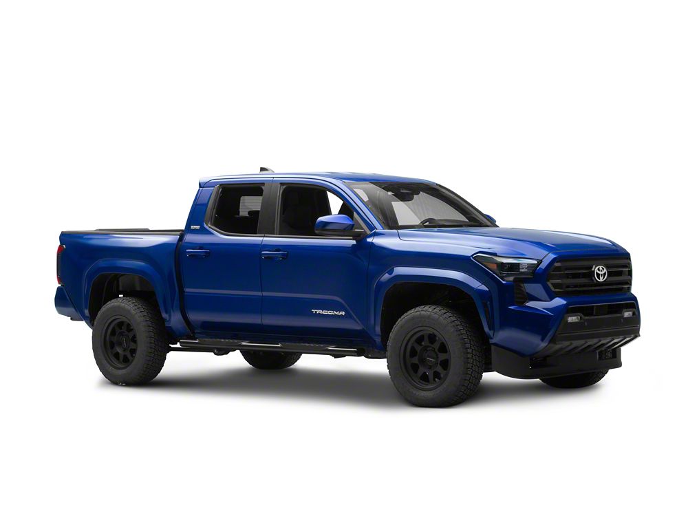 RedRock 5-Inch Oval Straight End Side Step Bars; Black (24-25 Tacoma Double Cab)
