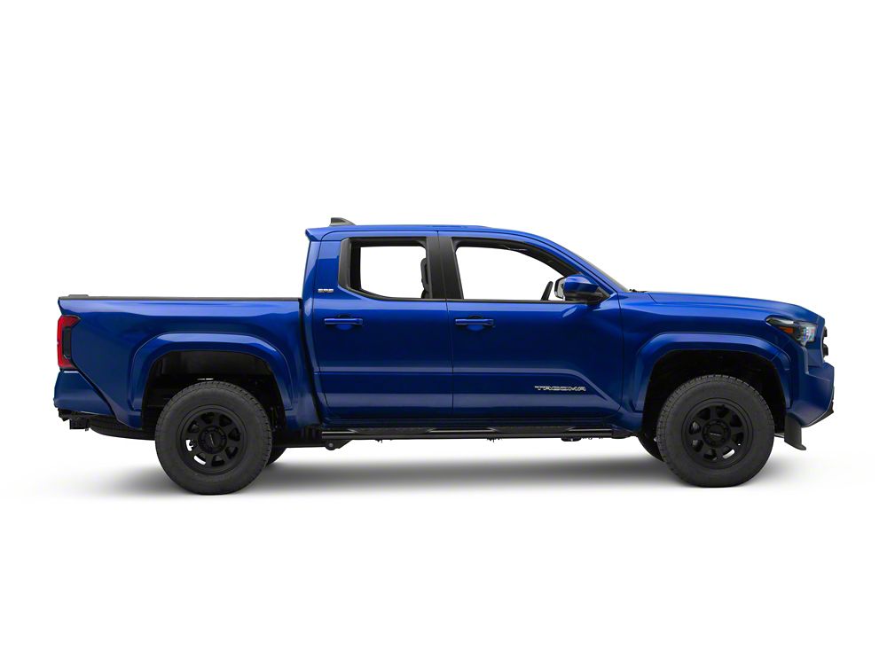 RedRock 5-Inch Oval Straight End Side Step Bars; Black (24-25 Tacoma Double Cab)