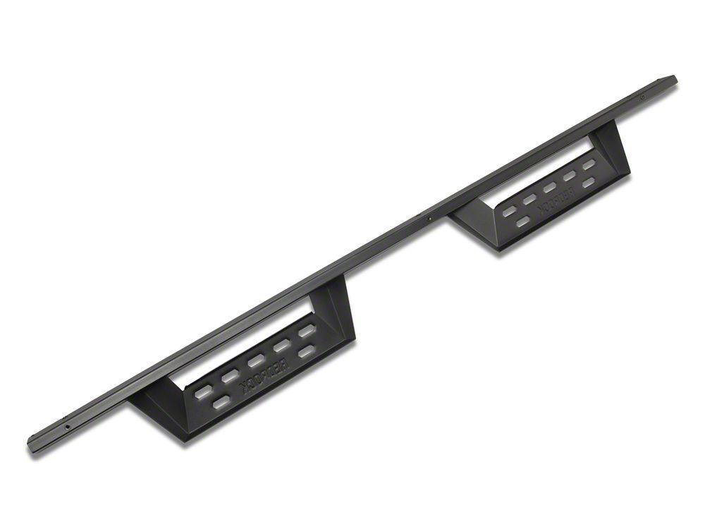RedRock 4-Inch Drop TC1 Running Boards; Textured Black (05-23 Tacoma Double Cab)