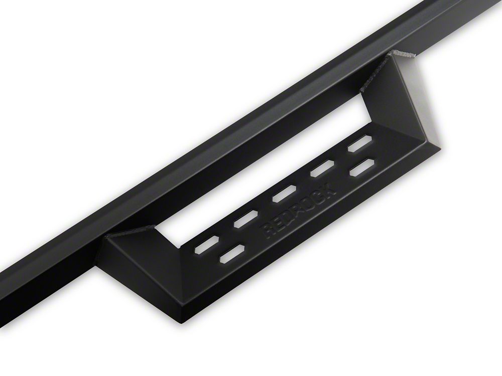 RedRock 4-Inch Drop TC1 Running Boards; Textured Black (05-23 Tacoma Double Cab)