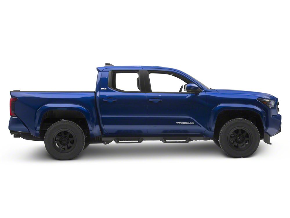 RedRock 4-Inch Drop TC1 Running Boards; Textured Black (24-25 Tacoma Double Cab)