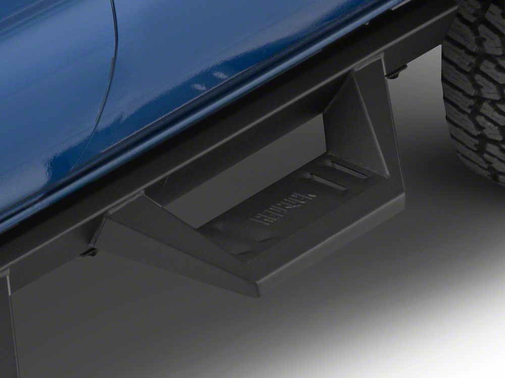 RedRock TC2 Drop Step Running Boards; Textured Black (05-23 Tacoma Double Cab)