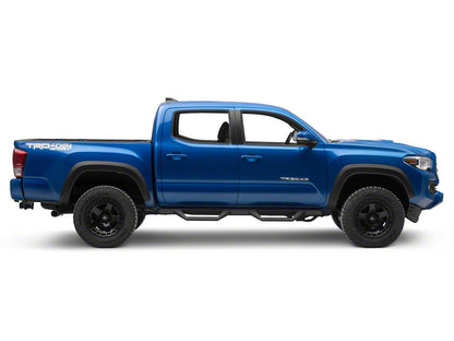 RedRock TC2 Drop Step Running Boards; Textured Black (05-23 Tacoma Double Cab)