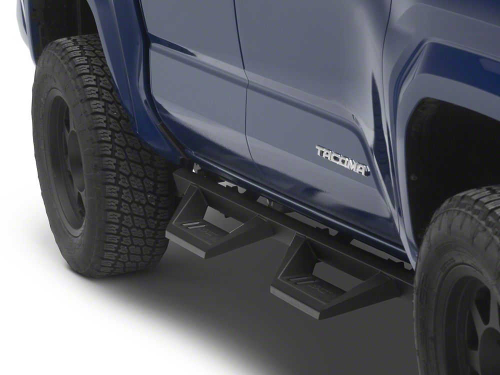RedRock TC2 Drop Step Running Boards; Textured Black (24-25 Tacoma Double Cab)