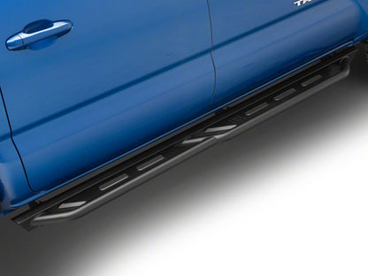 RedRock TC3 HD Rocker Steps; Textured Black (05-23 Tacoma Double Cab)