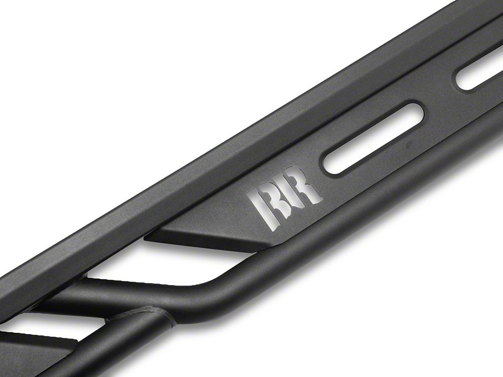 RedRock TC3 HD Rocker Steps; Textured Black (05-23 Tacoma Double Cab)