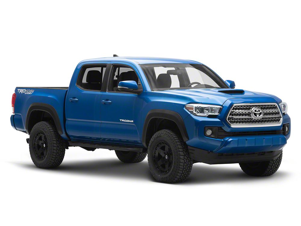 RedRock TC3 HD Rocker Steps; Textured Black (05-23 Tacoma Double Cab)