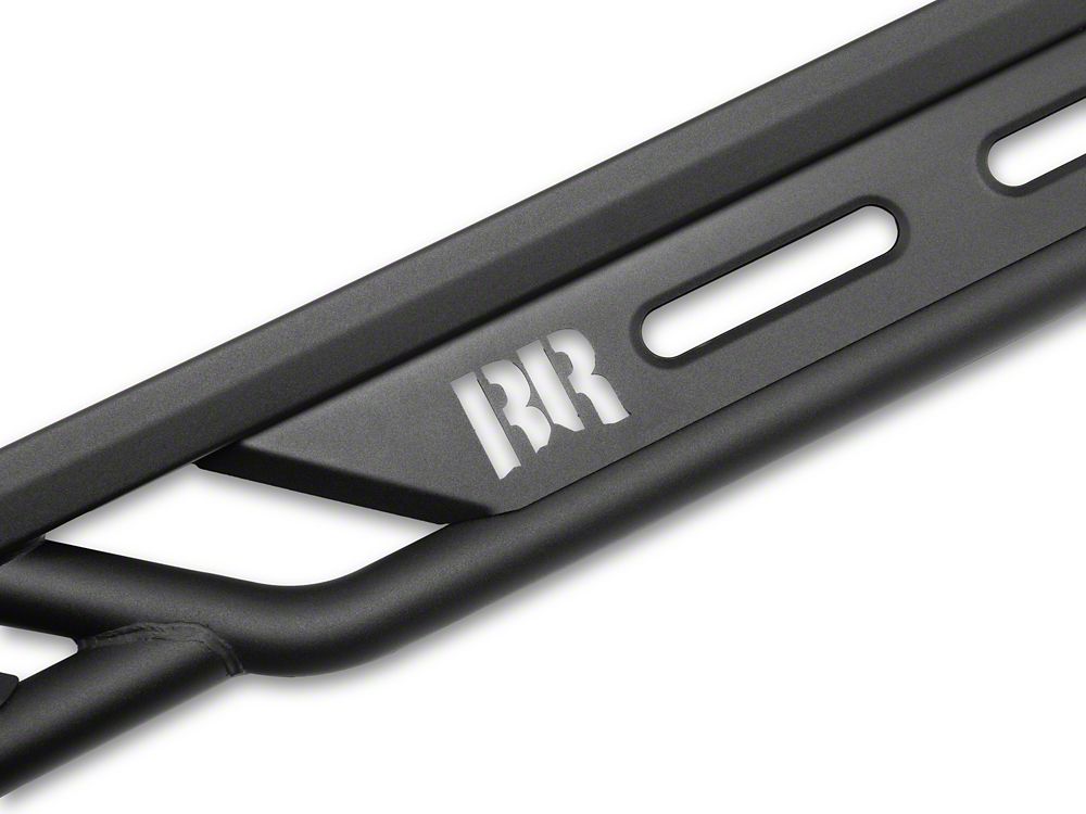 RedRock TC3 HD Rocker Steps; Textured Black (24-25 Tacoma Double Cab)