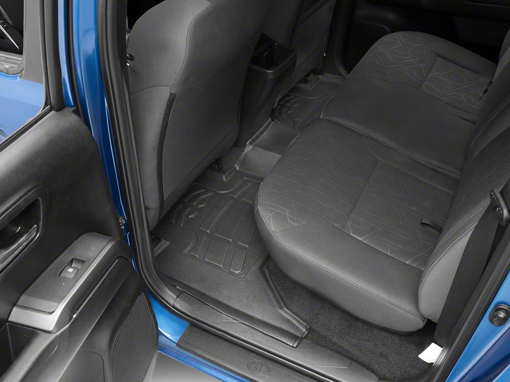 RedRock Sure-Fit Second Row Floor Liner; Black (05-23 Tacoma Double Cab)