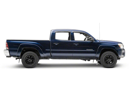 RedRock Window Deflectors; Front and Rear; Smoked (05-15 Tacoma Double Cab)