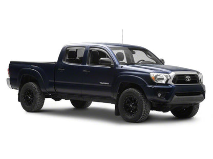 RedRock In-Channel Window Deflectors; Front and Rear; Smoke (05-15 Tacoma Double Cab)