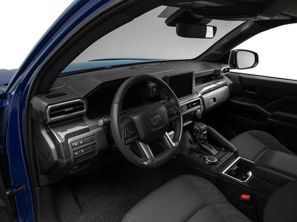 RedRock Dashboard Trim; Carbon Fiber Style (24-26 Tacoma w/o 14.30-Inch Screen)