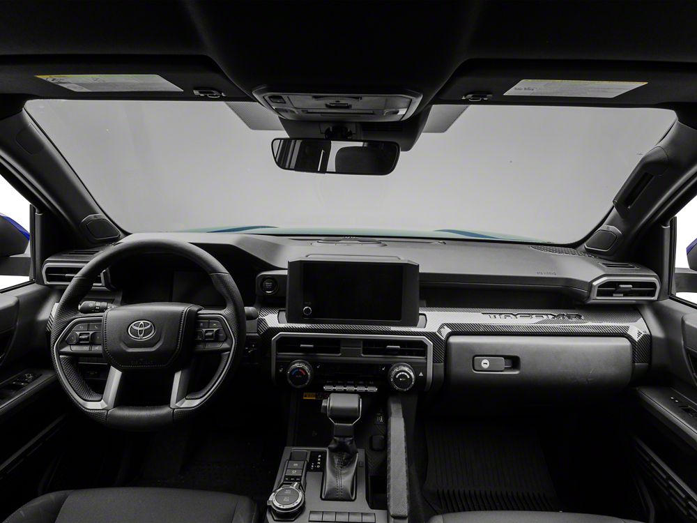 RedRock Dashboard Trim; Carbon Fiber Style (24-26 Tacoma w/o 14.30-Inch Screen)