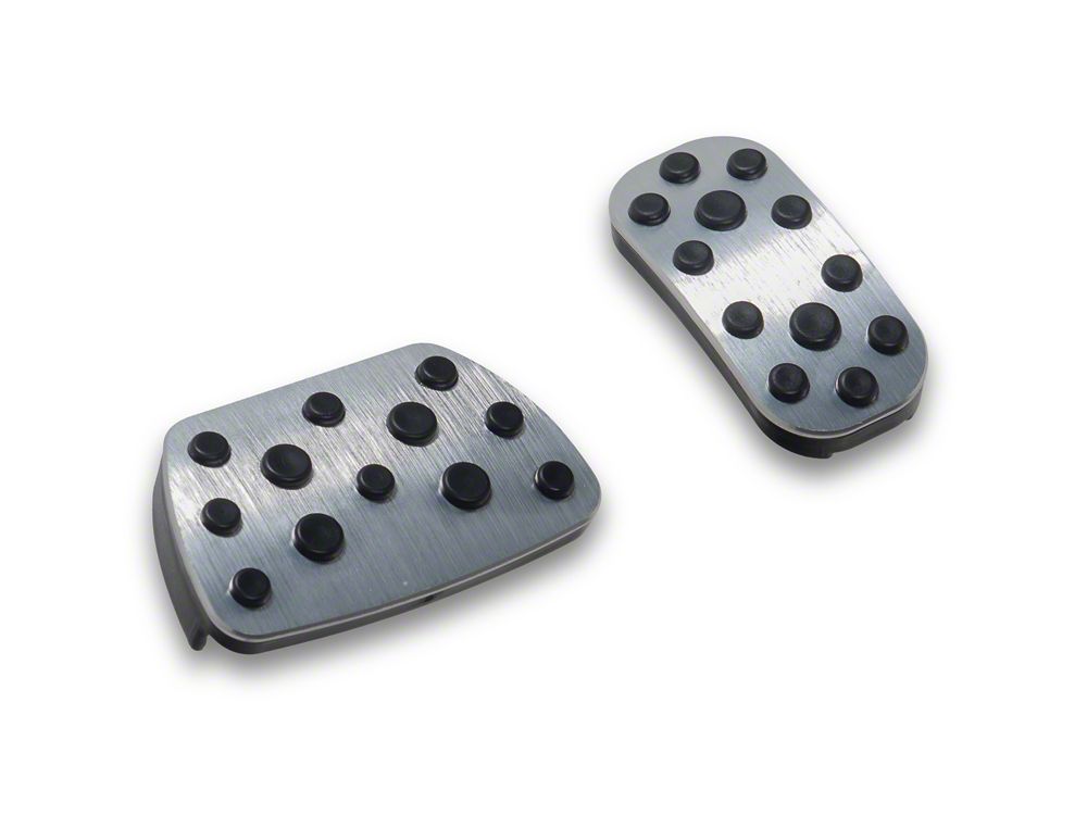 RedRock Billet Pedal Set; Silver (24-26 Tacoma)