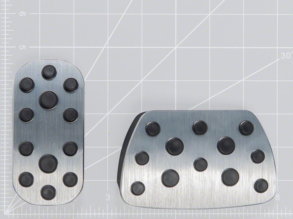 RedRock Billet Pedal Set; Silver (24-26 Tacoma)