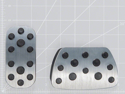 RedRock Billet Pedal Set; Silver (24-26 Tacoma)