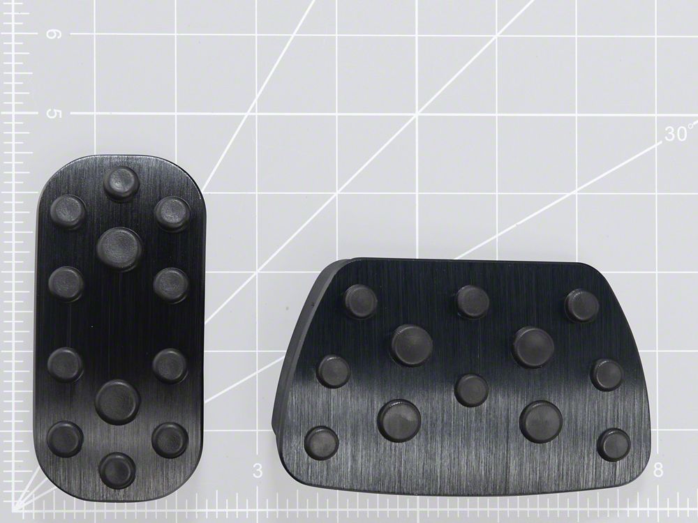 car pedal covers Toyota Tacoma RedRock Billet Pedal Set; Black (24-26 Tacoma) TT64565