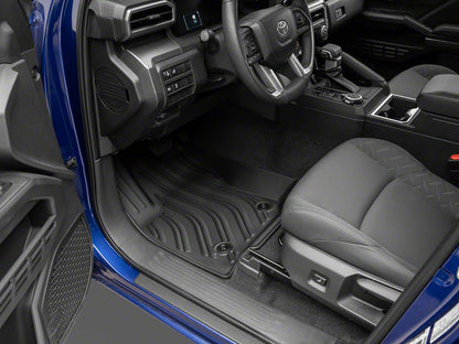 RedRock Custom Fit All-Weather Front and Rear Floor Liners; Black (24-26 Tacoma Double Cab)
