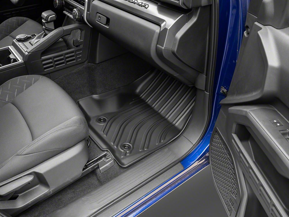 RedRock Custom Fit All-Weather Front and Rear Floor Liners; Black (24-26 Tacoma Double Cab)