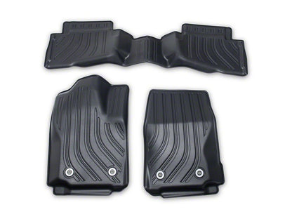 RedRock Custom Fit All-Weather Front and Rear Floor Liners; Black (24-26 Tacoma Double Cab)