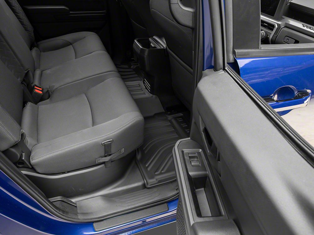 RedRock Custom Fit All-Weather Front and Rear Floor Liners; Black (24-26 Tacoma Double Cab)