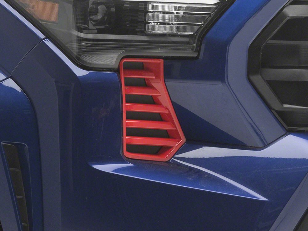 RedRock Bumper Vent Cover; Gloss Red (24-26 Tacoma)