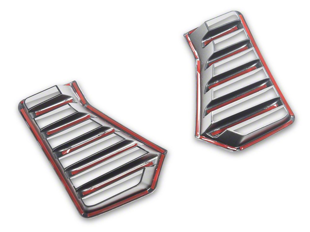 RedRock Bumper Vent Cover; Gloss Silver (24-26 Tacoma)