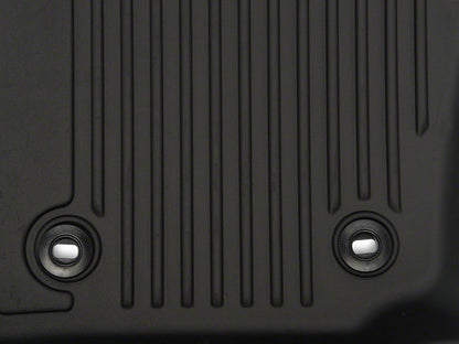 RedRock Custom Fit All-Weather Front and Rear Floor Liners; Black (24-26 Tacoma Double Cab)