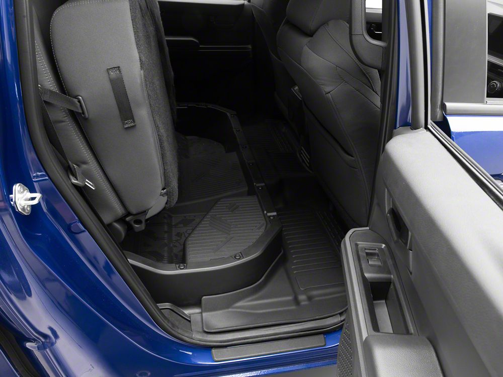 RedRock Custom Fit All-Weather Front and Rear Floor Liners; Black (24-26 Tacoma Double Cab)