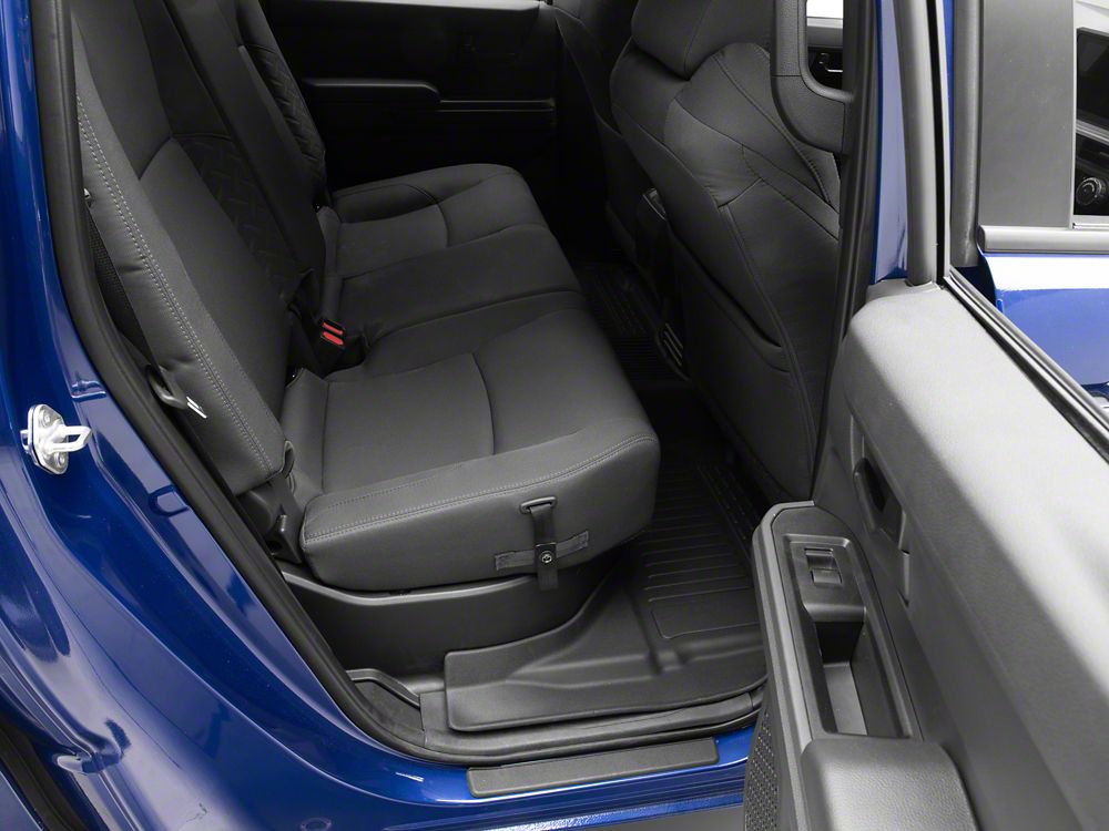 RedRock Custom Fit All-Weather Front and Rear Floor Liners; Black (24-26 Tacoma Double Cab)