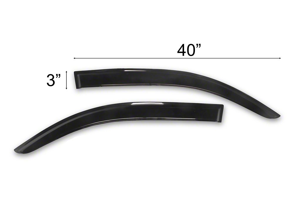 RedRock Rain Guards; Black (24-26 Tacoma)