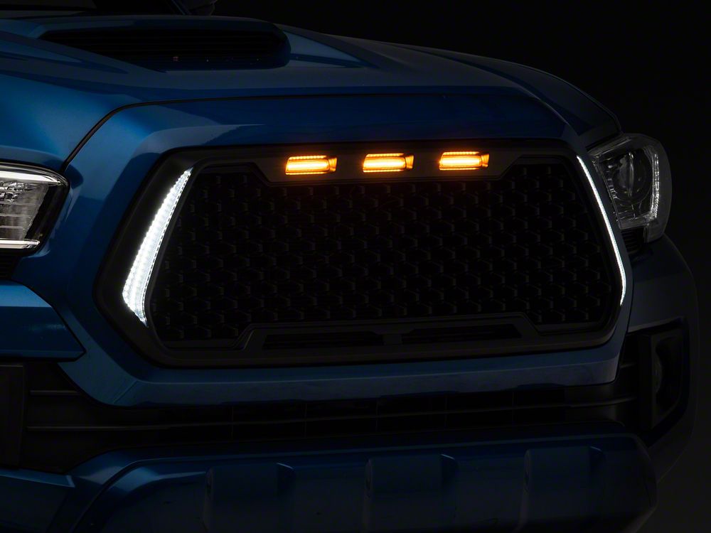 RedRock Baja Upper Replacement Grille with LED Lighting and DRL (16-18 Tacoma w/o Active Cruise)