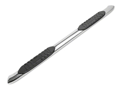 RedRock 5-Inch Oval Bent End Side Step Bars; Stainless Steel (07-21 Tundra Double Cab)