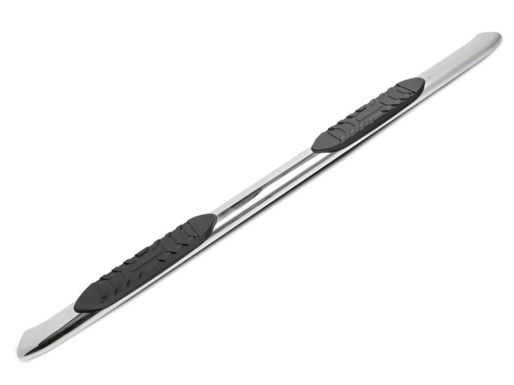 RedRock 5-Inch Oval Bent End Side Step Bars; Stainless Steel (07-21 Tundra CrewMax)