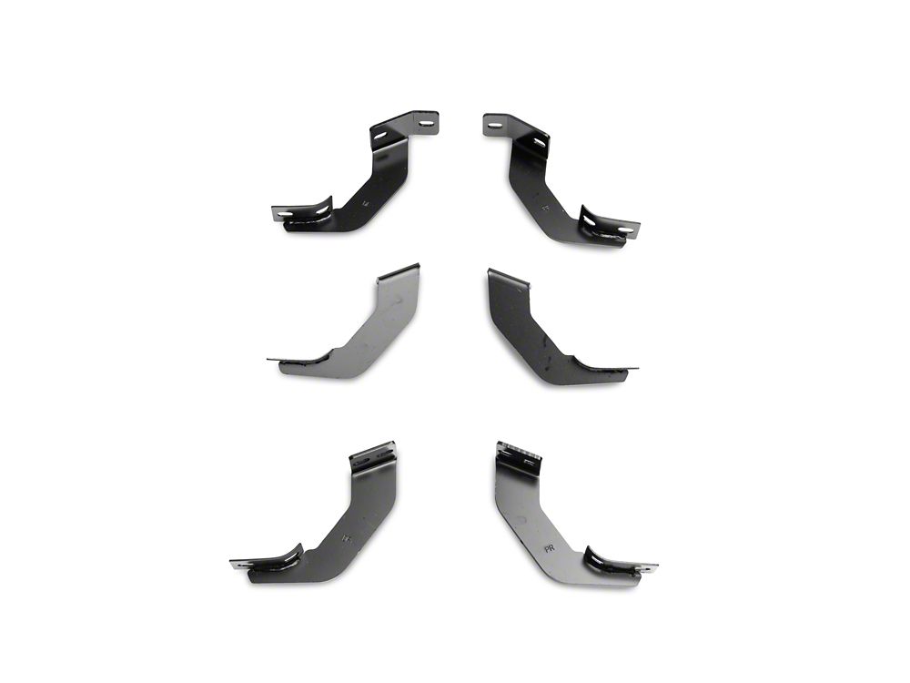RedRock 5-Inch Oval Bent End Wheel to Wheel Side Step Bars; Black (07-21 Tundra Double Cab w/ 6-1/2-Foot Bed)
