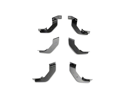 RedRock 5-Inch Oval Bent End Wheel to Wheel Side Step Bars; Black (07-21 Tundra Double Cab w/ 6-1/2-Foot Bed)