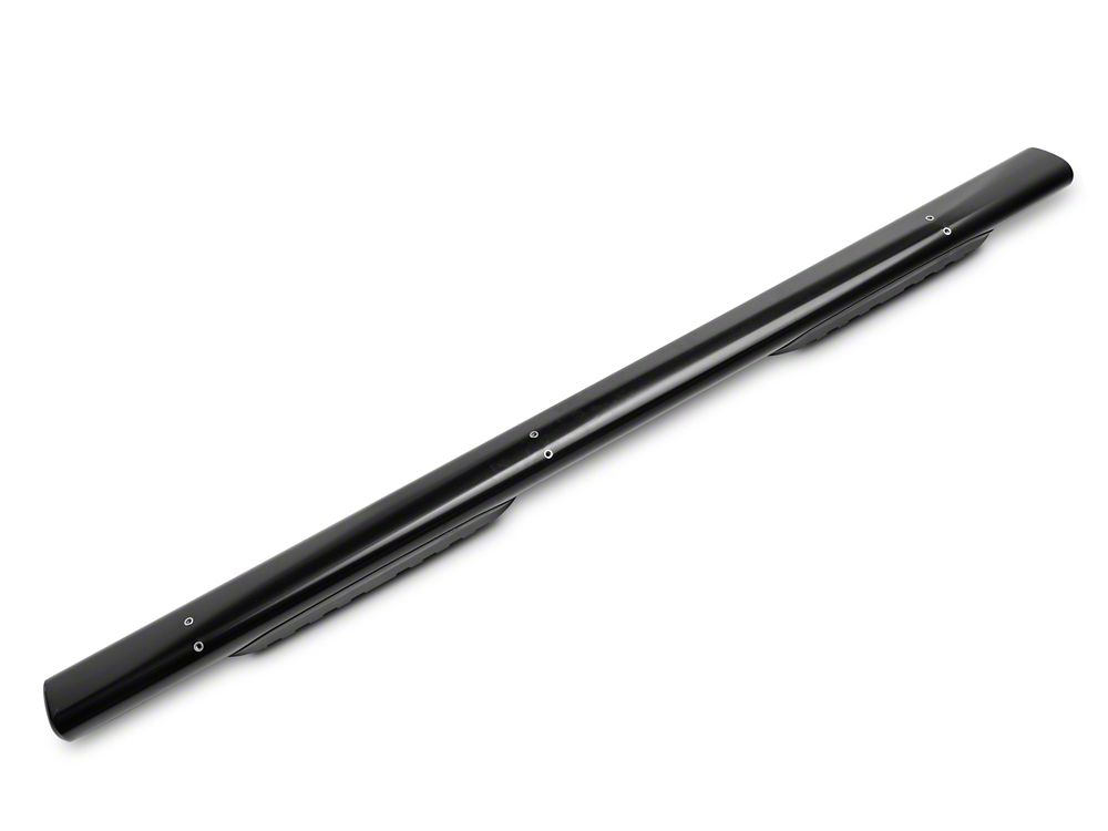 RedRock 5-Inch Oval Straight End Side Step Bars; Black (07-21 Tundra Double Cab)