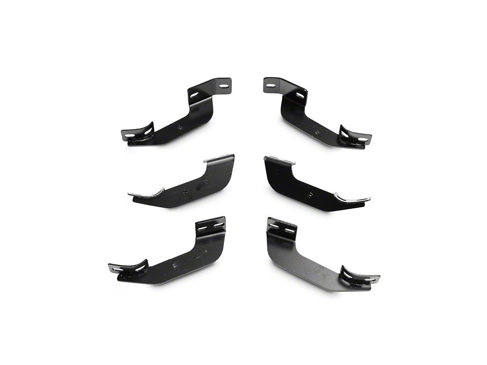 RedRock 5-Inch Oval Straight End Side Step Bars; Black (07-21 Tundra Double Cab)