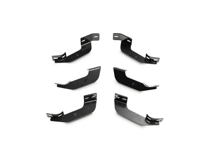 RedRock 5-Inch Oval Straight End Side Step Bars; Black (07-21 Tundra Double Cab)