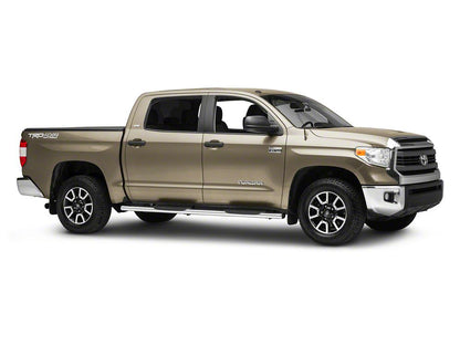RedRock 5-Inch Oval Straight End Side Step Bars; Stainless Steel (07-21 Tundra CrewMax)