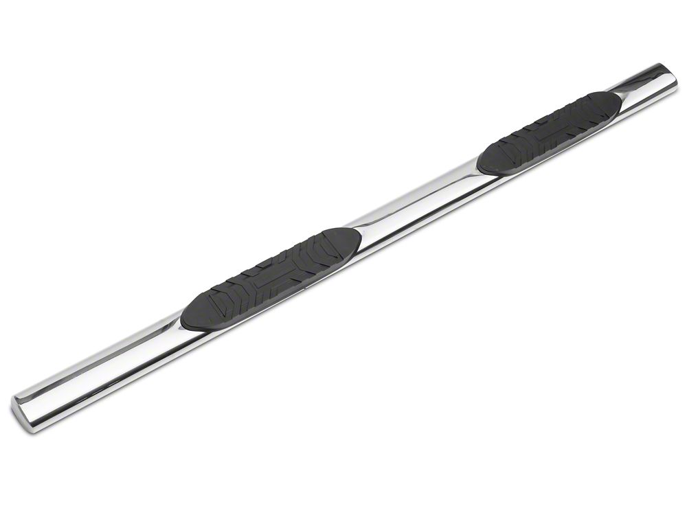 RedRock 5-Inch Oval Straight End Side Step Bars; Stainless Steel (07-21 Tundra CrewMax)