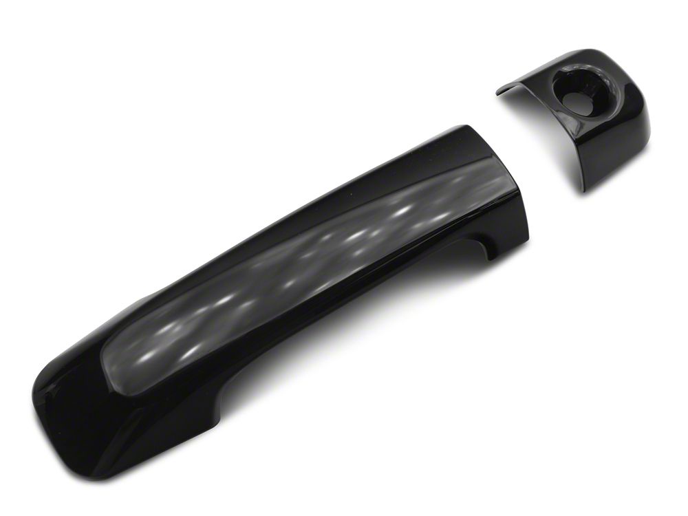 RedRock Door Handle Covers; Gloss Black (07-21 Tundra)