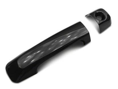 RedRock Door Handle Covers; Gloss Black (07-21 Tundra)
