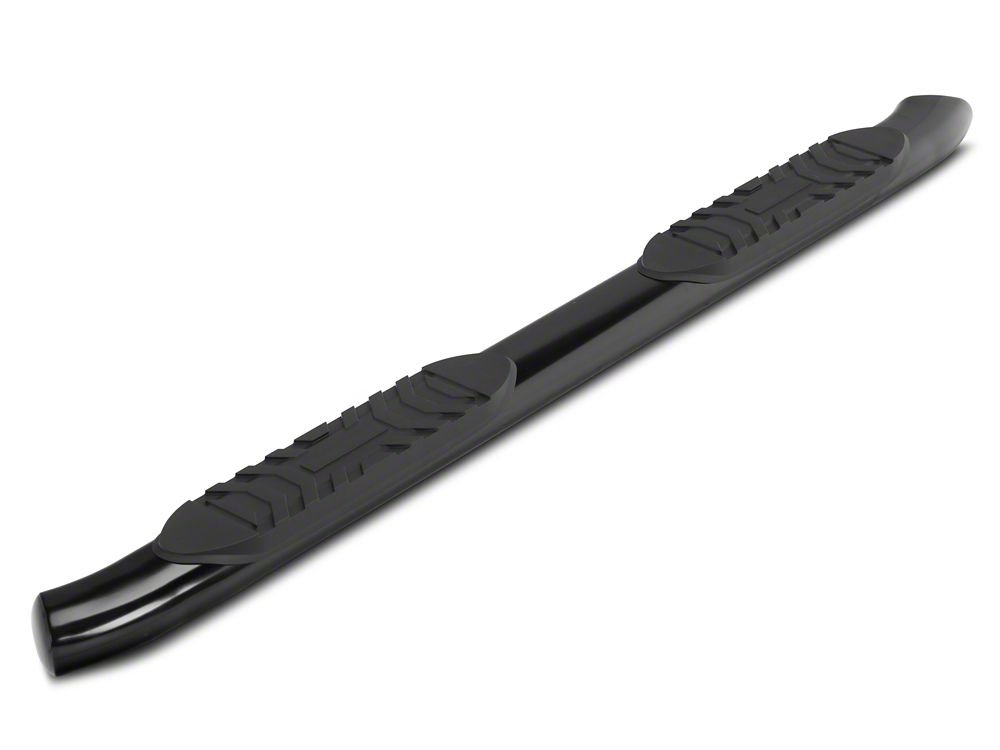 RedRock 5-Inch Oval Bent End Side Step Bars; Black (22-25 Tundra Double Cab)