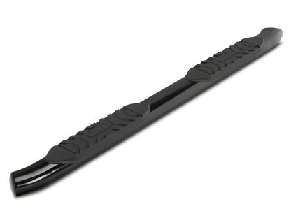 RedRock 5-Inch Oval Bent End Side Step Bars; Black (22-25 Tundra Double Cab)