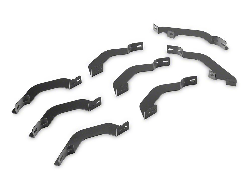 RedRock 5-Inch Oval Bent End Side Step Bars; Black (22-25 Tundra Double Cab)