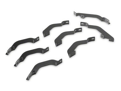 RedRock 5-Inch Oval Bent End Side Step Bars; Black (22-25 Tundra Double Cab)
