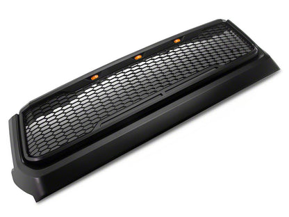 RedRock Baja Upper Replacement Grille with LED Lighting; Matte Black (14-21 Tundra)
