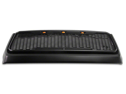 RedRock Baja Upper Replacement Grille with LED Lighting; Matte Black (14-21 Tundra)