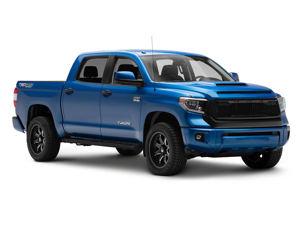 RedRock Baja Upper Replacement Grille with LED Lighting; Matte Black (14-21 Tundra)